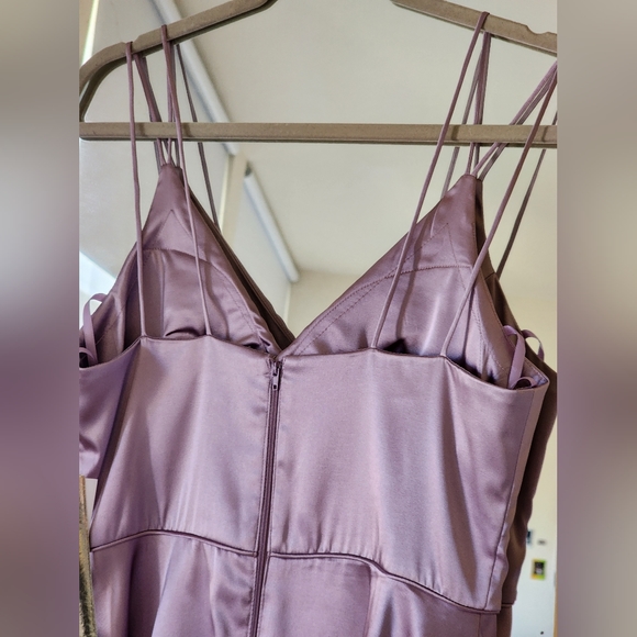 ✨️HOST PICK✨️ Nordstrom Purple Lilac Silk A-line Dress WITH POCKETS - Picture 4 of 4